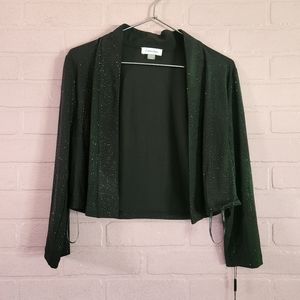 Black sparkly waist length shoulder cover, Calvin klein, medium